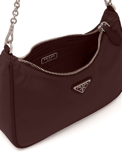 prada re-edition 2005 nylon bag brown|prada nylon shoulder bag 2005.